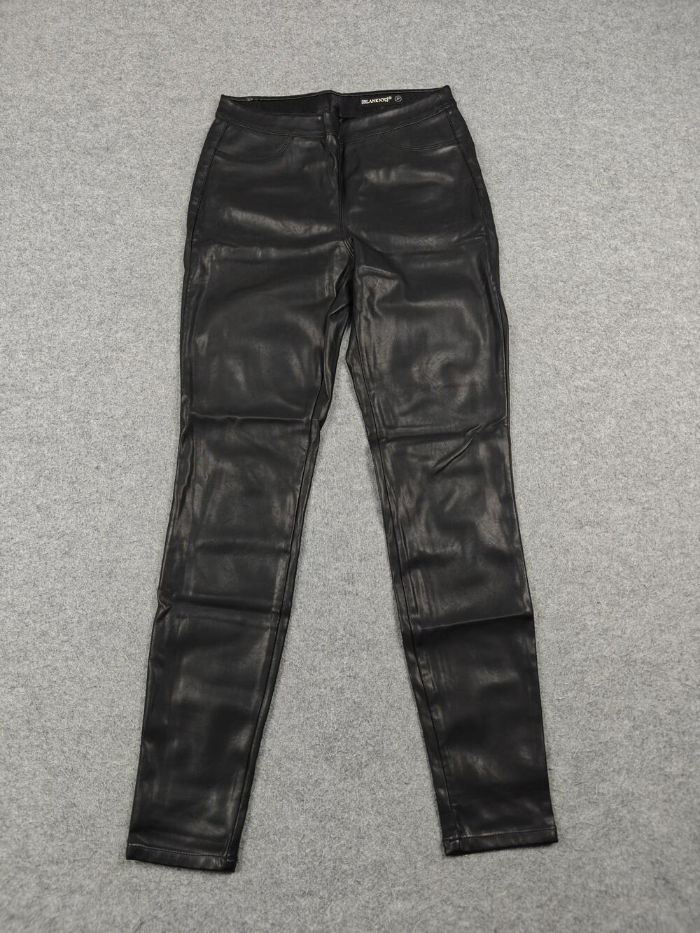 BLANKNYC Pants Womens 27 Black Skinny Faux Leather Pull On Pockets Stretch